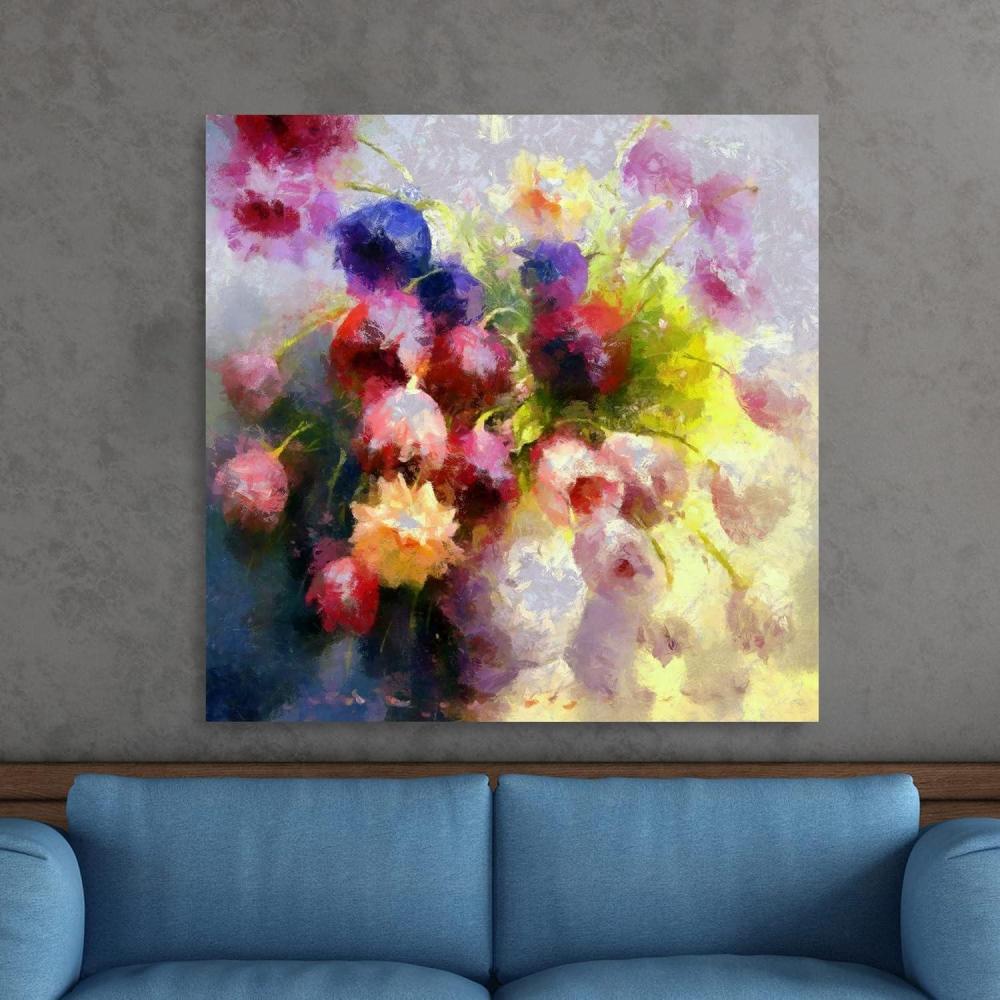 image:imageArmen Living Spring Bouquet 166  Square Wrapped Canvas Wall Art Print 24 x 2436x36