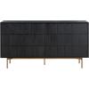 image:imageArmen Living Carnaby 6 Drawer Dresser in Black Brushed Oak and Bronze