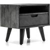 image:imageMohave MidCentury Acacia Bedside Table Nightstand 22 Wide Tundra Gray