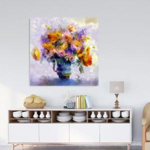Armen Living Garden Bouquet 203 – Square Wrapped Canvas Wall Art Print 16 x 16(24×24)