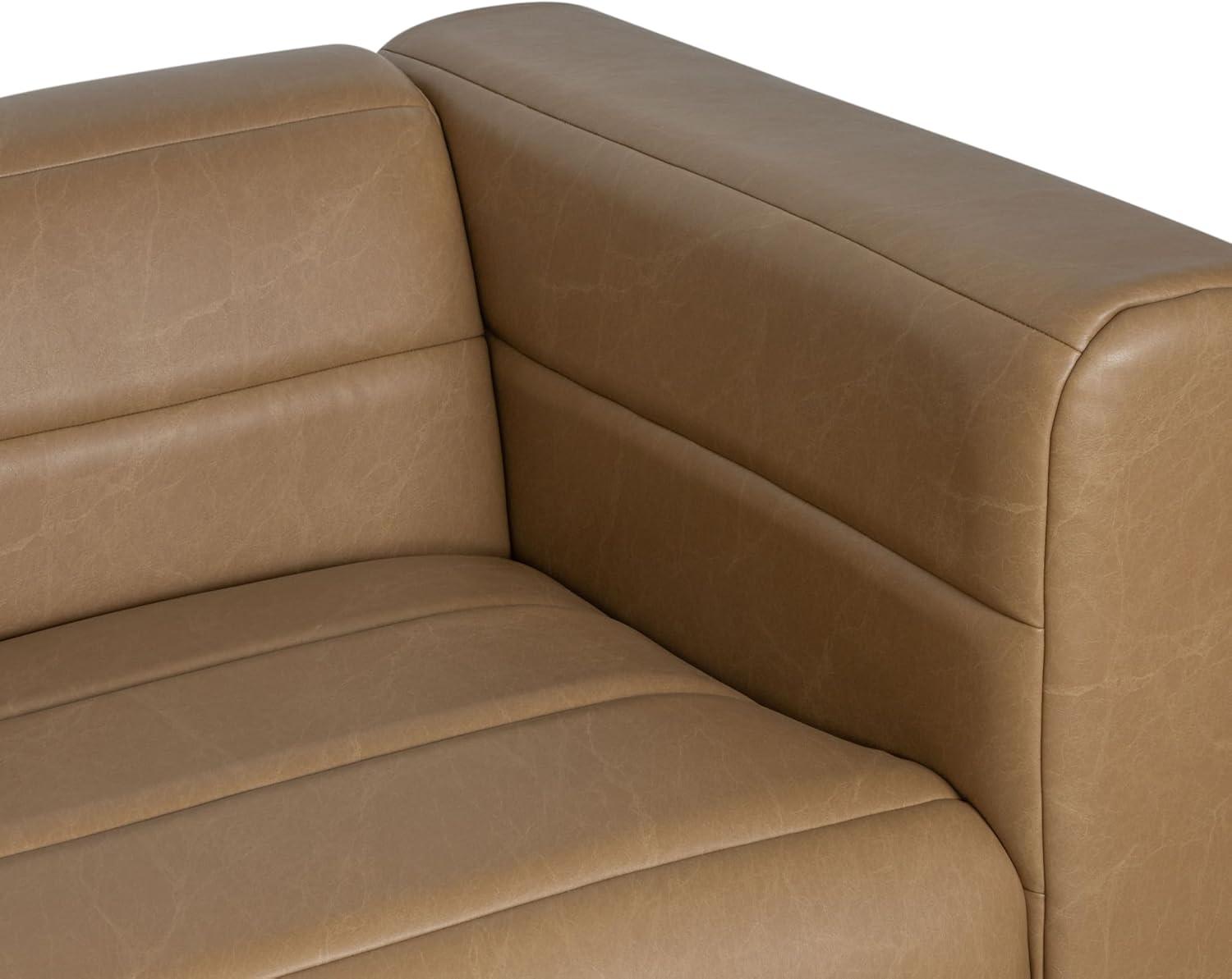 image:imageArmen Living Brea 905 in 3Seater Sofa in Mocha Bean Fabric with Rectangular Seat and Square ArmsBistre Brown