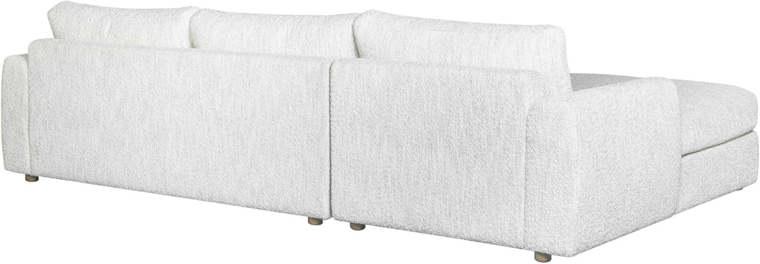 image:imageArmen Living Reid 123 in Right Arm Facing Rectangular Sectional Sofa in Snow Fleck Fabric with Round ArmsSnow Fleck