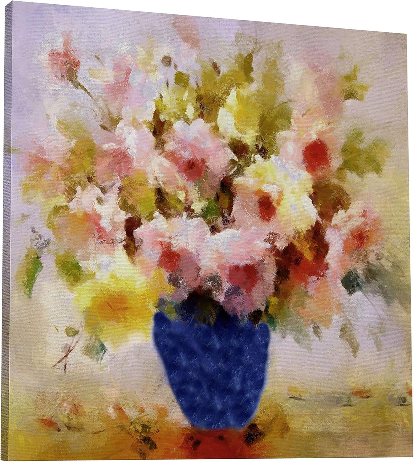 image:imageArmen Living Blue Vase 187 Square Wrapped Canvas Wall Art Print 24 x 248x8