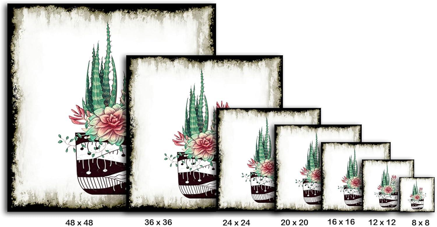 image:imageArmen Living Cereus Aloe Square Wrapped Canvas Wall Art Print 20 x 2020 x 20