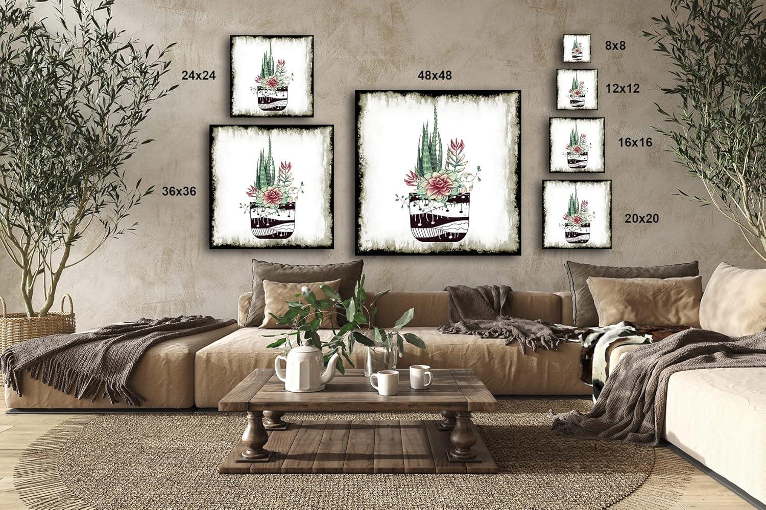 image:imageArmen Living Cereus Aloe Square Wrapped Canvas Wall Art Print 20 x 2048 x 48