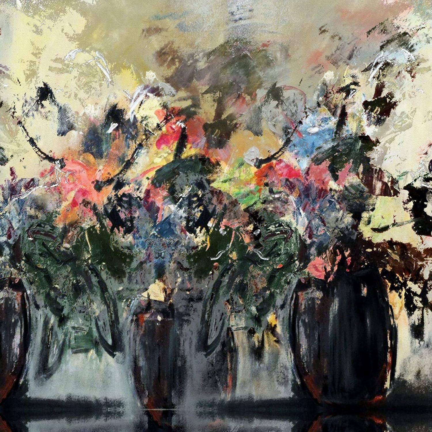 image:imageArmen Living Colorful Bouquets IV Square Wrapped Canvas Wall Art Print 36 x 3624x24