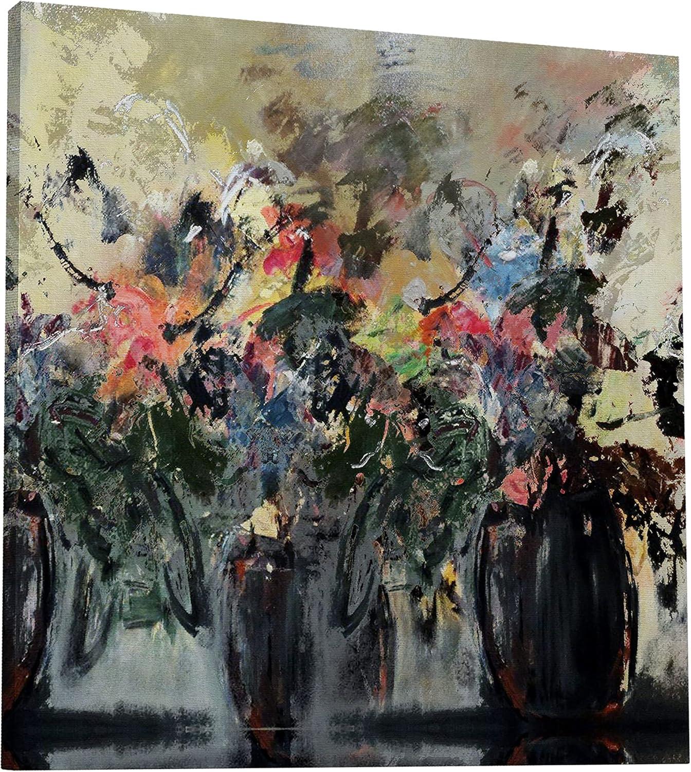 image:imageArmen Living Colorful Bouquets IV Square Wrapped Canvas Wall Art Print 36 x 3624x24