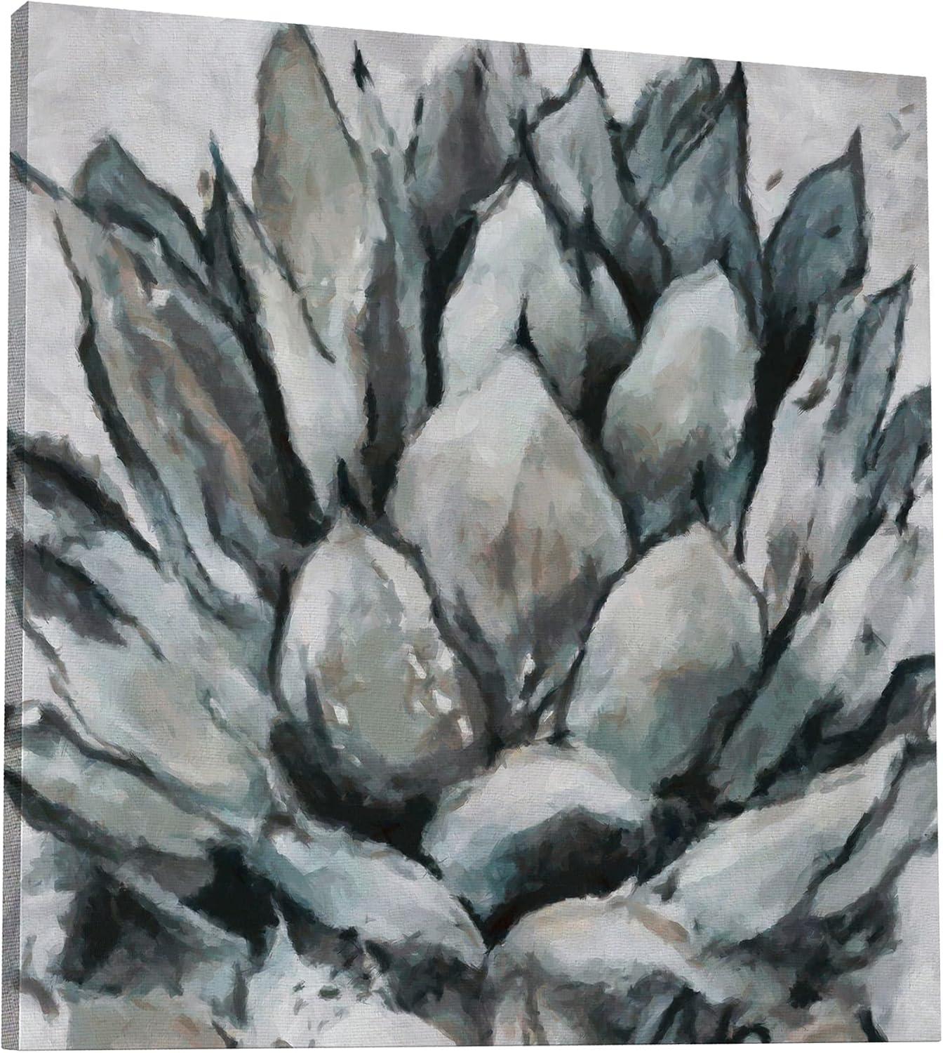 image:imageArmen Living Echeveria Burgandy Square Wrapped Canvas Wall Art Print 20 x 208 x 8