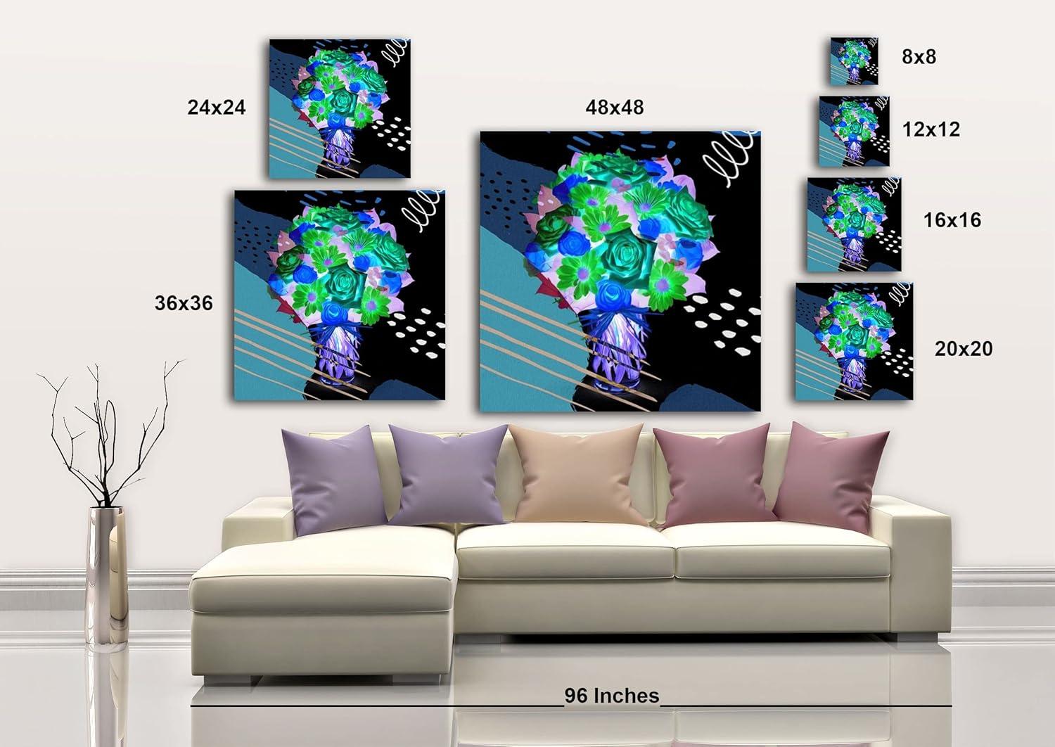 image:imageArmen Living Festive Bouquet 379 Square Wrapped Canvas Wall Art Print 24 x 2448x48