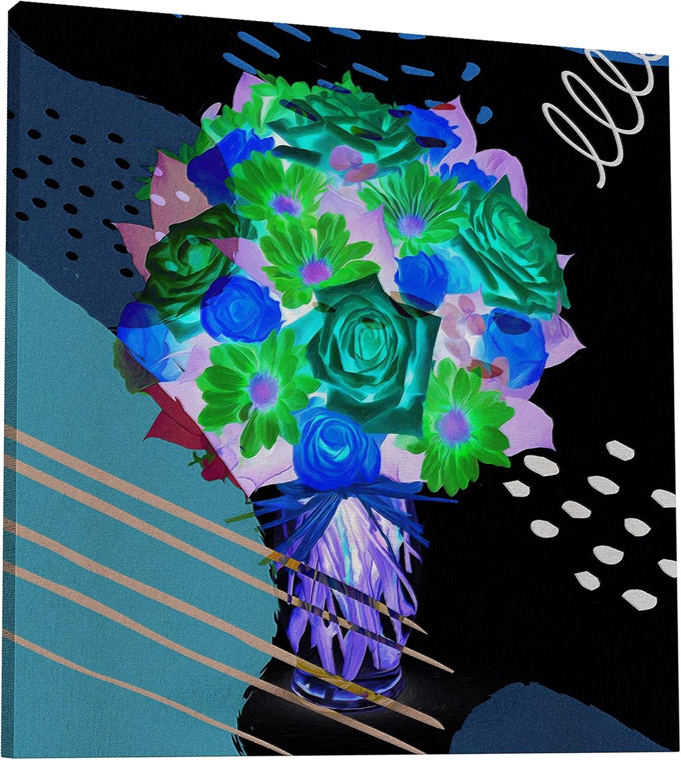 image:imageArmen Living Festive Bouquet 379 Square Wrapped Canvas Wall Art Print 24 x 248x8
