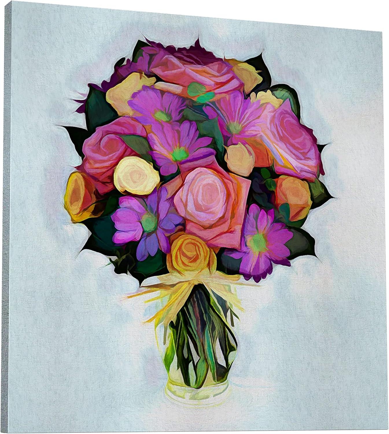 image:imageArmen Living Festive Bouquet VI Square Wrapped Canvas Wall Art Print 48 x 4848x48