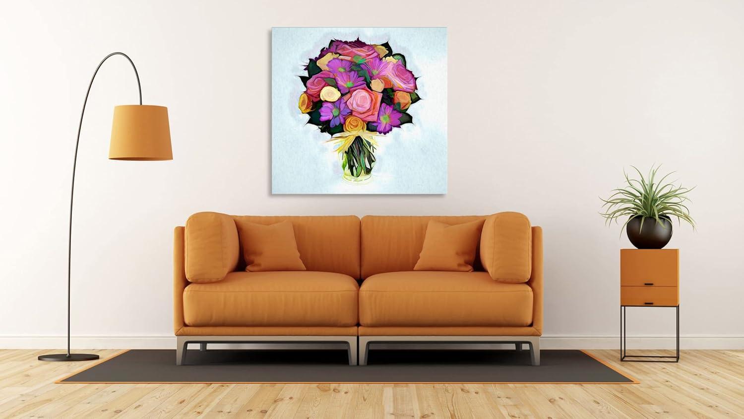image:imageArmen Living Festive Bouquet VI Square Wrapped Canvas Wall Art Print 48 x 488x8