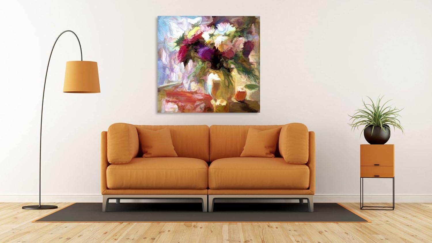 image:imageArmen Living Fresh Flower Bouquet Square Wrapped Canvas Wall Art Print 36 x 3612x12