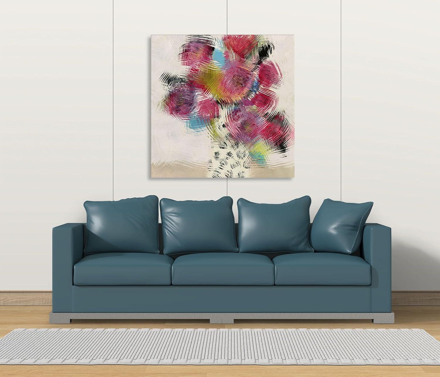 image:imageArmen Living Frosty Bouquet I Square Wrapped Canvas Wall Art Print 8 x 824x24