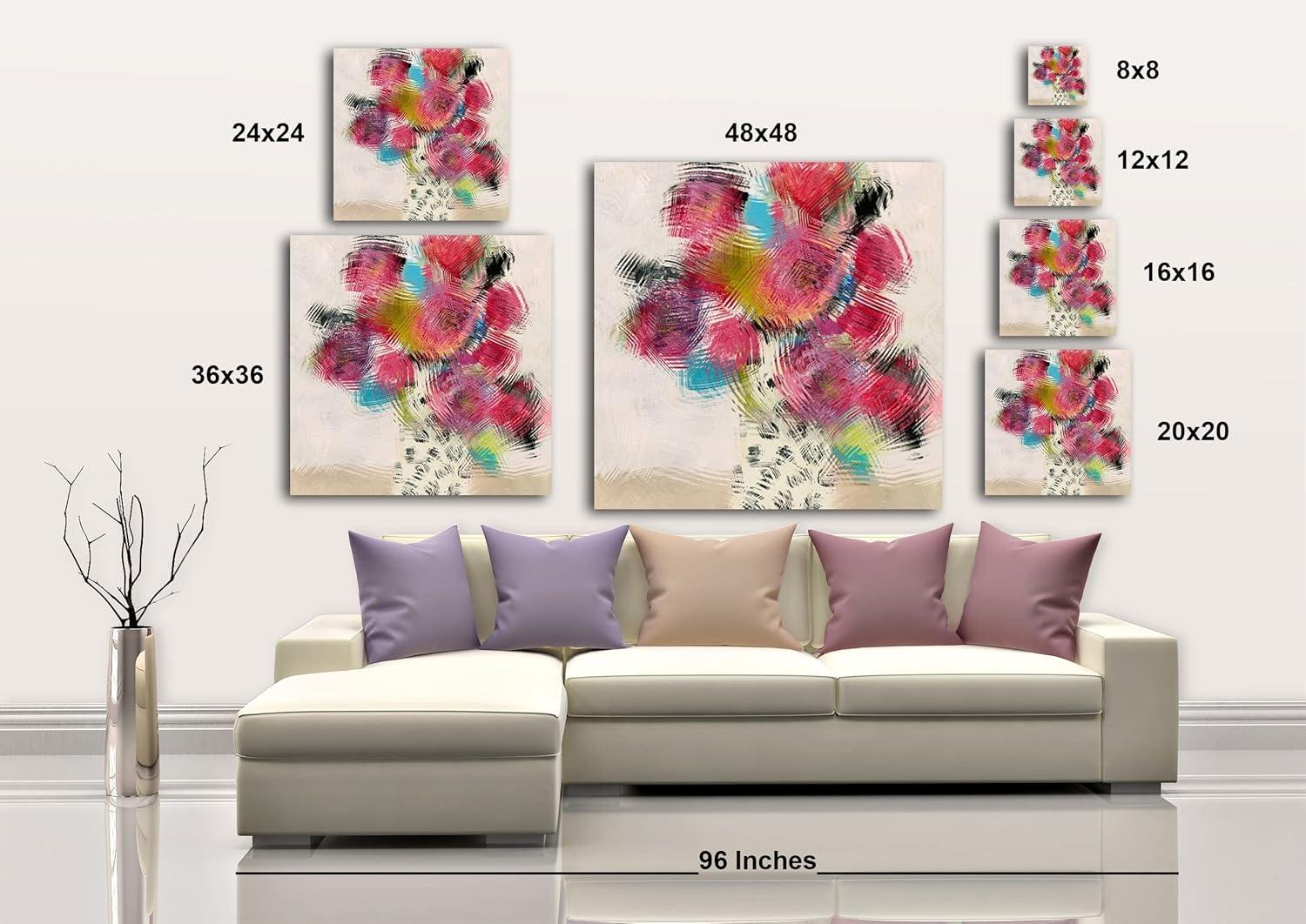 image:imageArmen Living Frosty Bouquet I Square Wrapped Canvas Wall Art Print 8 x 824x24