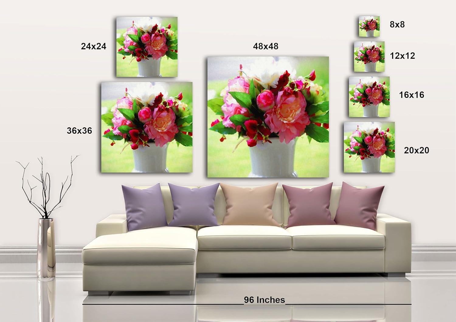 image:imageArmen Living Garden Bouquet 638 Square Wrapped Canvas Wall Art Print 12 x 1220x20