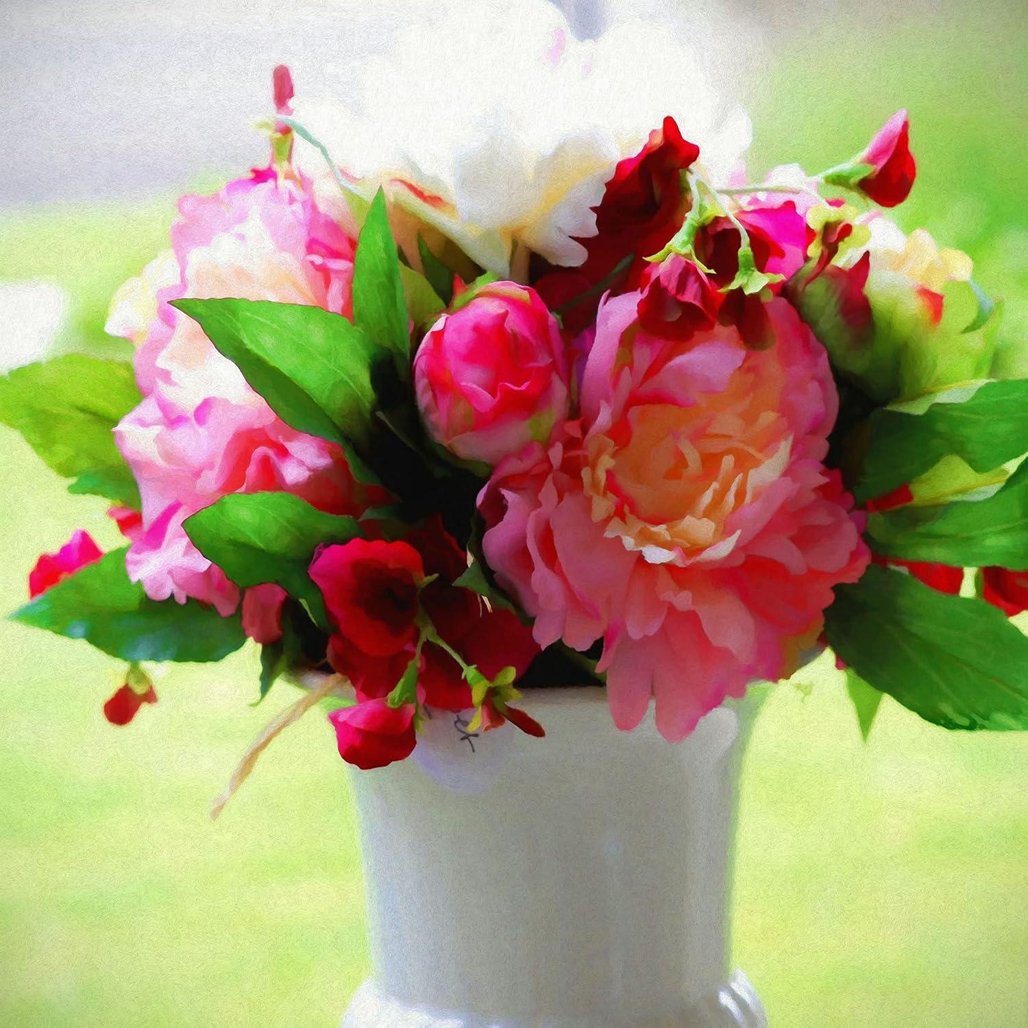 image:imageArmen Living Garden Bouquet 638 Square Wrapped Canvas Wall Art Print 12 x 1220x20