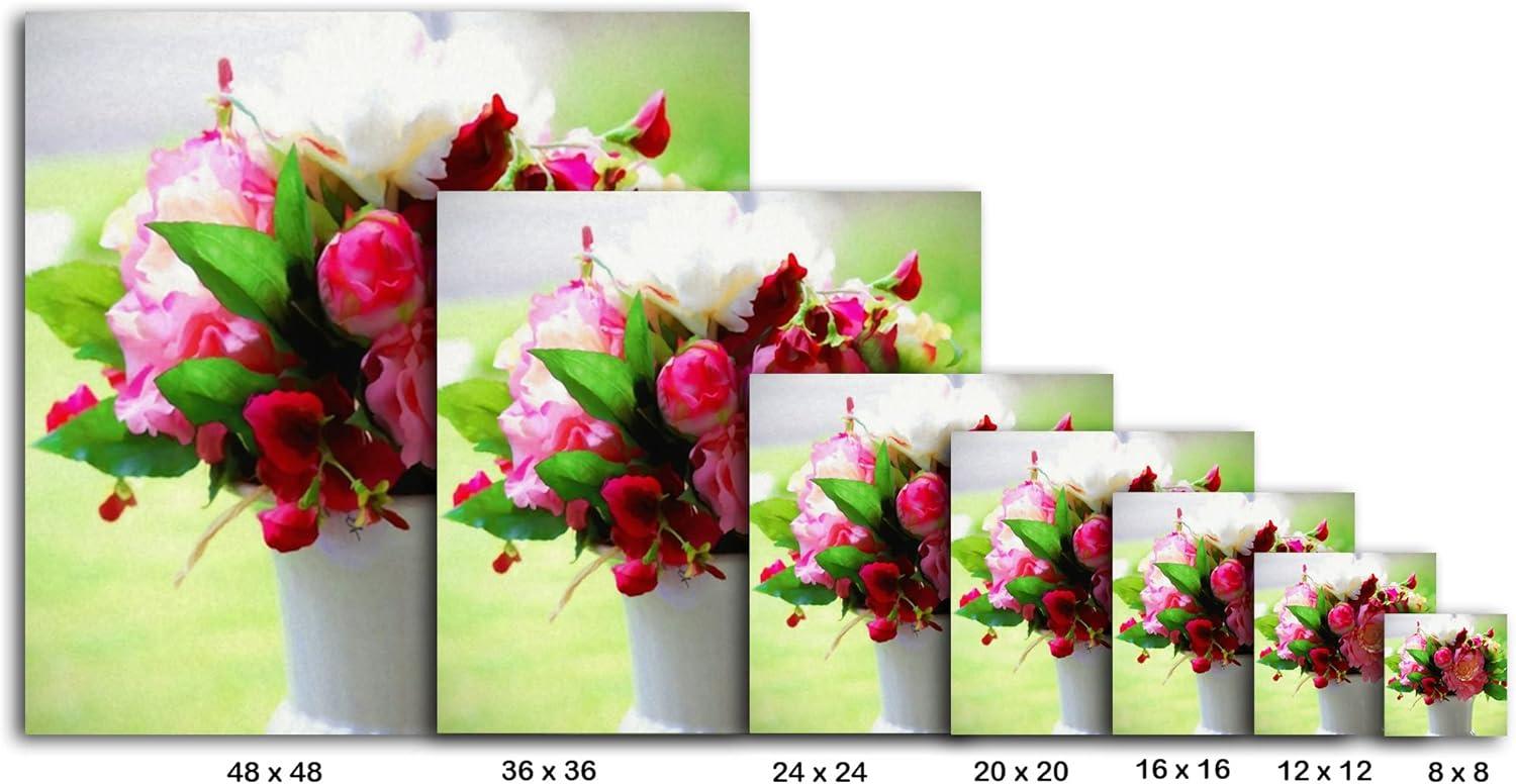 image:imageArmen Living Garden Bouquet 638 Square Wrapped Canvas Wall Art Print 12 x 1224x24