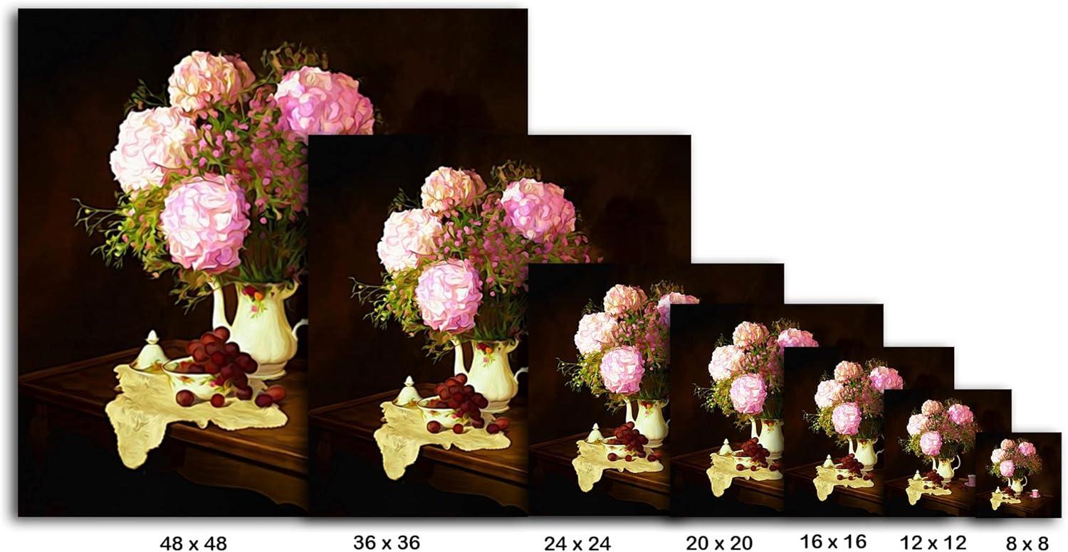 image:imageArmen Living Hydrangea Still Life Square Wrapped Canvas Wall Art Print 12 x 1216x16