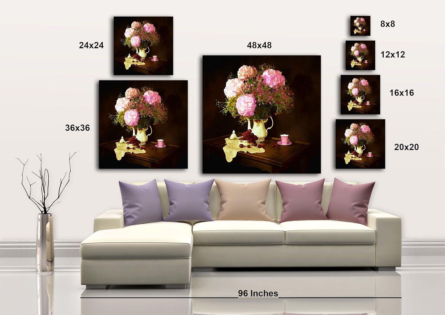 image:imageArmen Living Hydrangea Still Life Square Wrapped Canvas Wall Art Print 12 x 1220x20