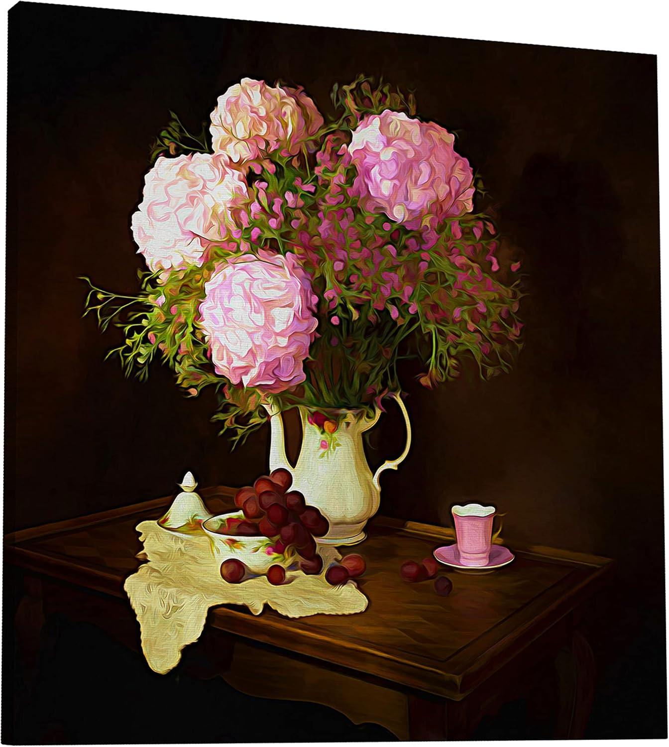image:imageArmen Living Hydrangea Still Life Square Wrapped Canvas Wall Art Print 12 x 1220x20