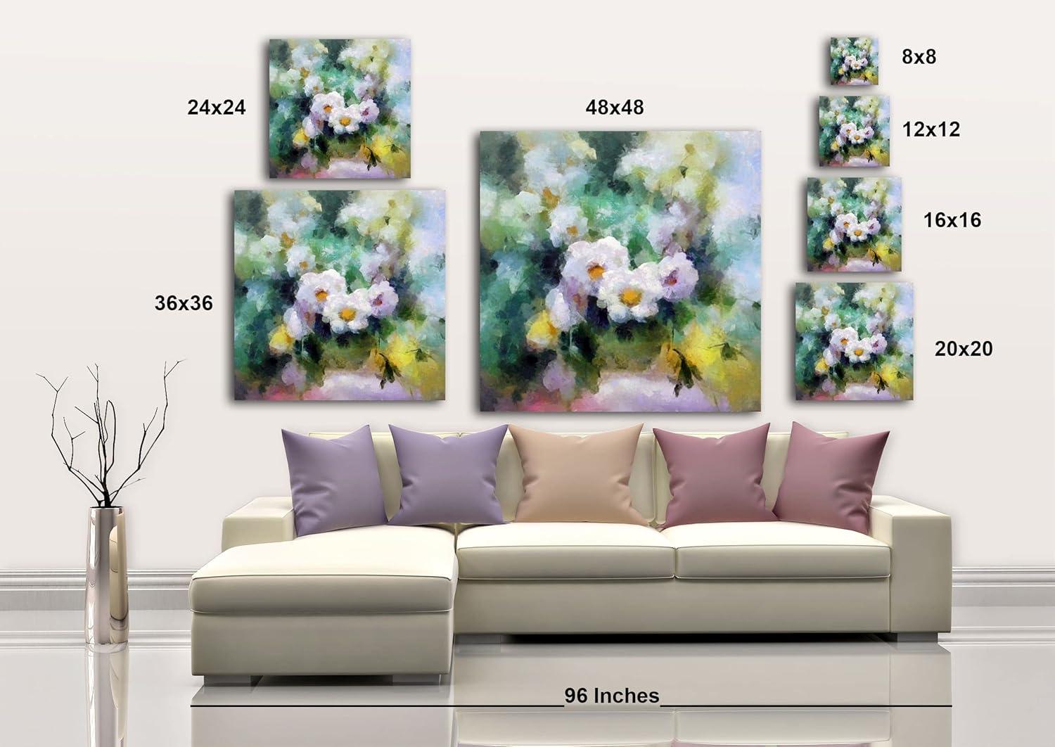image:imageArmen Living Peaceful Garden 311 Square Wrapped Canvas Wall Art Print 48 x 4812x12