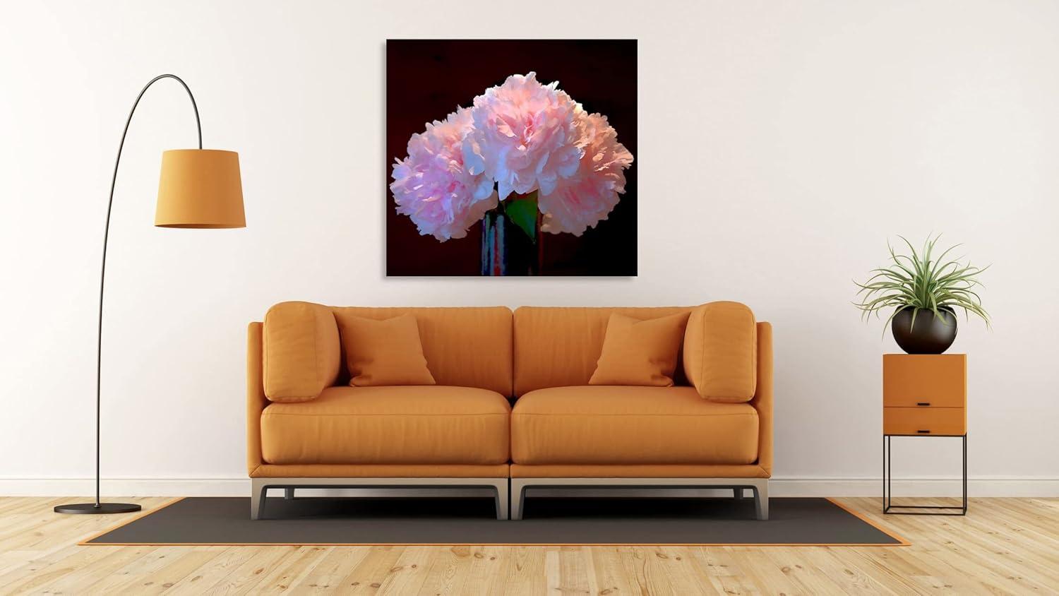 image:imageArmen Living Pink Peonies Square Wrapped Canvas Wall Art Print 16 x 1648x48