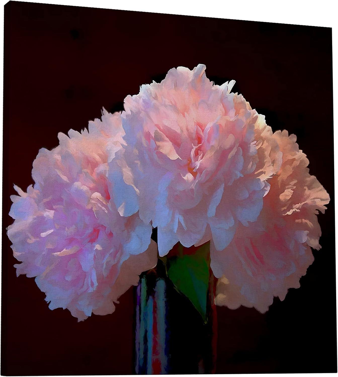 image:imageArmen Living Pink Peonies Square Wrapped Canvas Wall Art Print 16 x 168x8