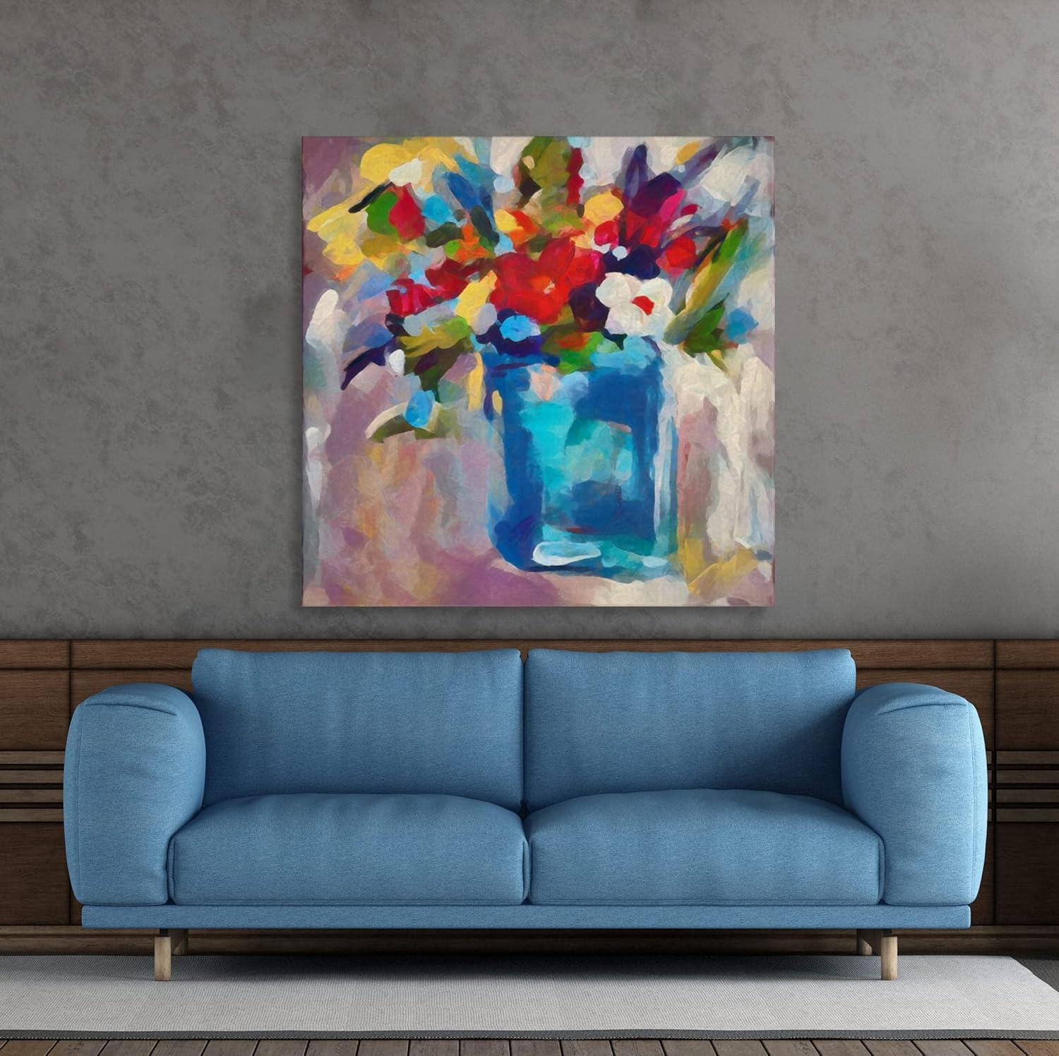 image:imageArmen Living Simple Bouquet 289 Square Wrapped Canvas Wall Art Print 36 x 3624x24