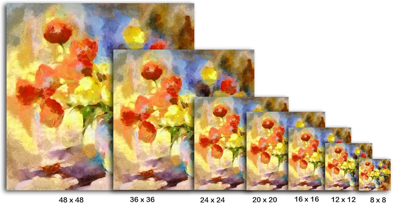image:imageArmen Living Special Bouquet 301 Square Wrapped Canvas Wall Art Print 20 x 2016x16