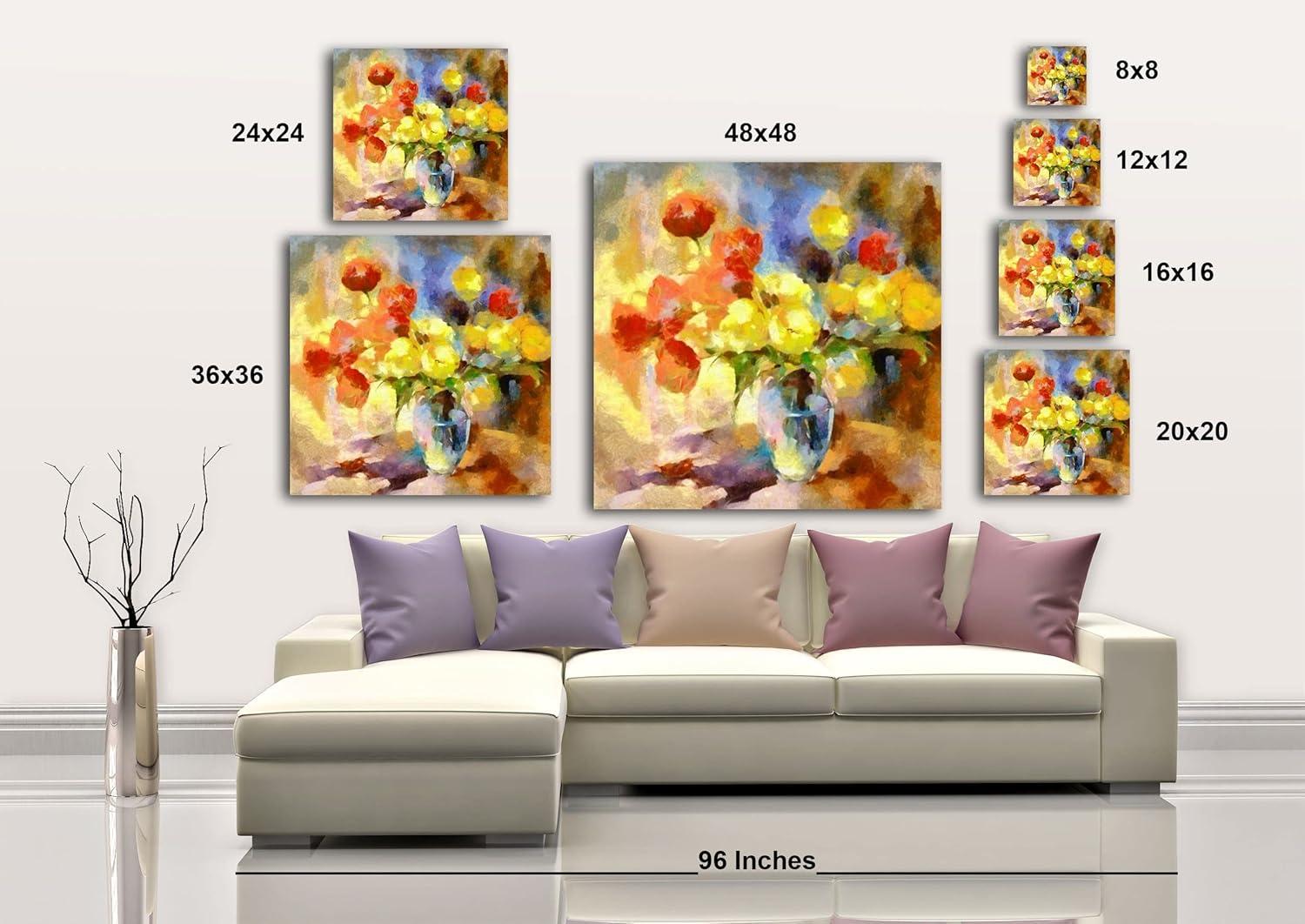 image:imageArmen Living Special Bouquet 301 Square Wrapped Canvas Wall Art Print 20 x 2016x16