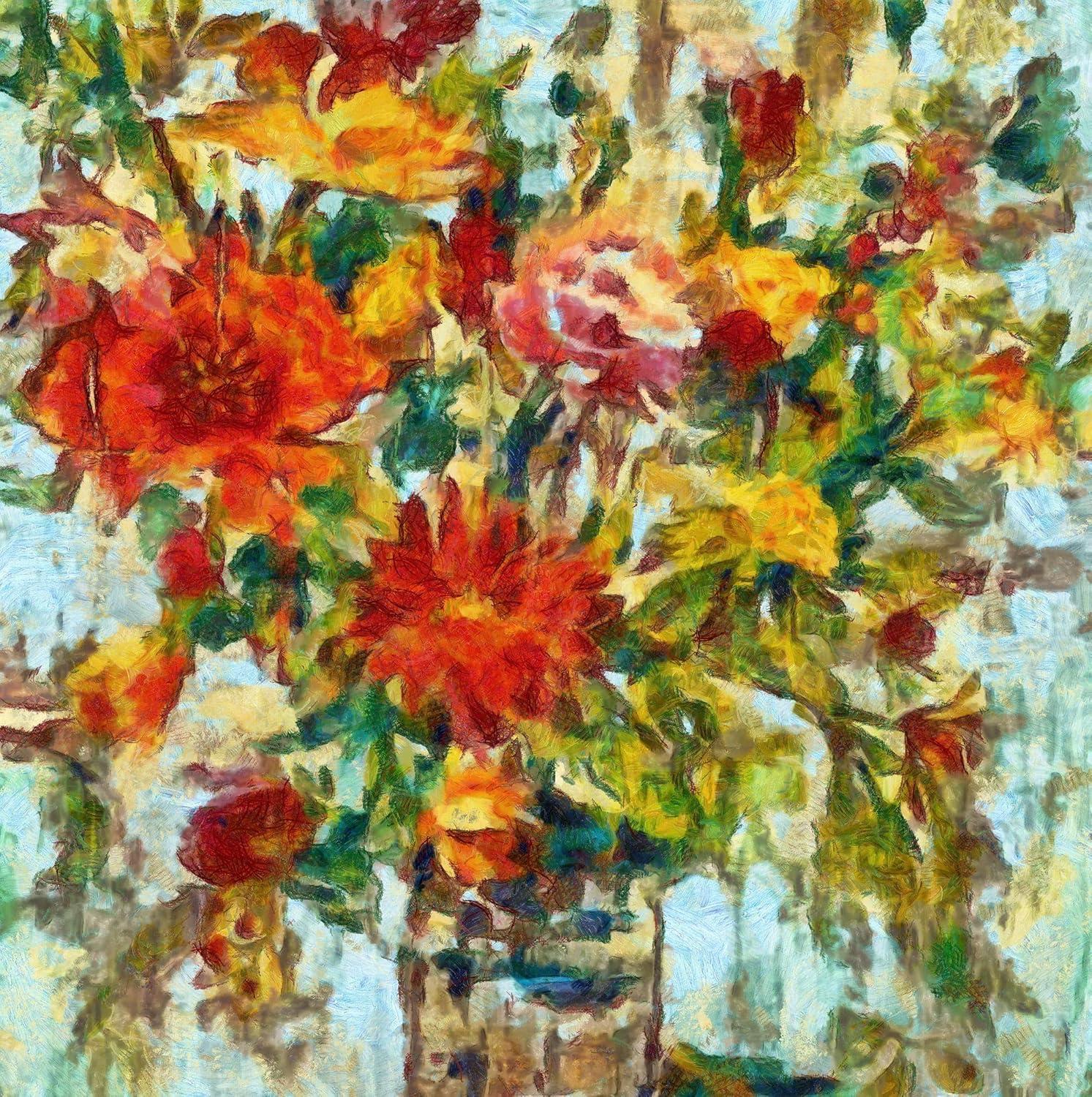 image:imageArmen Living Wild Bouquet 185 Square Wrapped Canvas Wall Art Print 48 x 4836x36