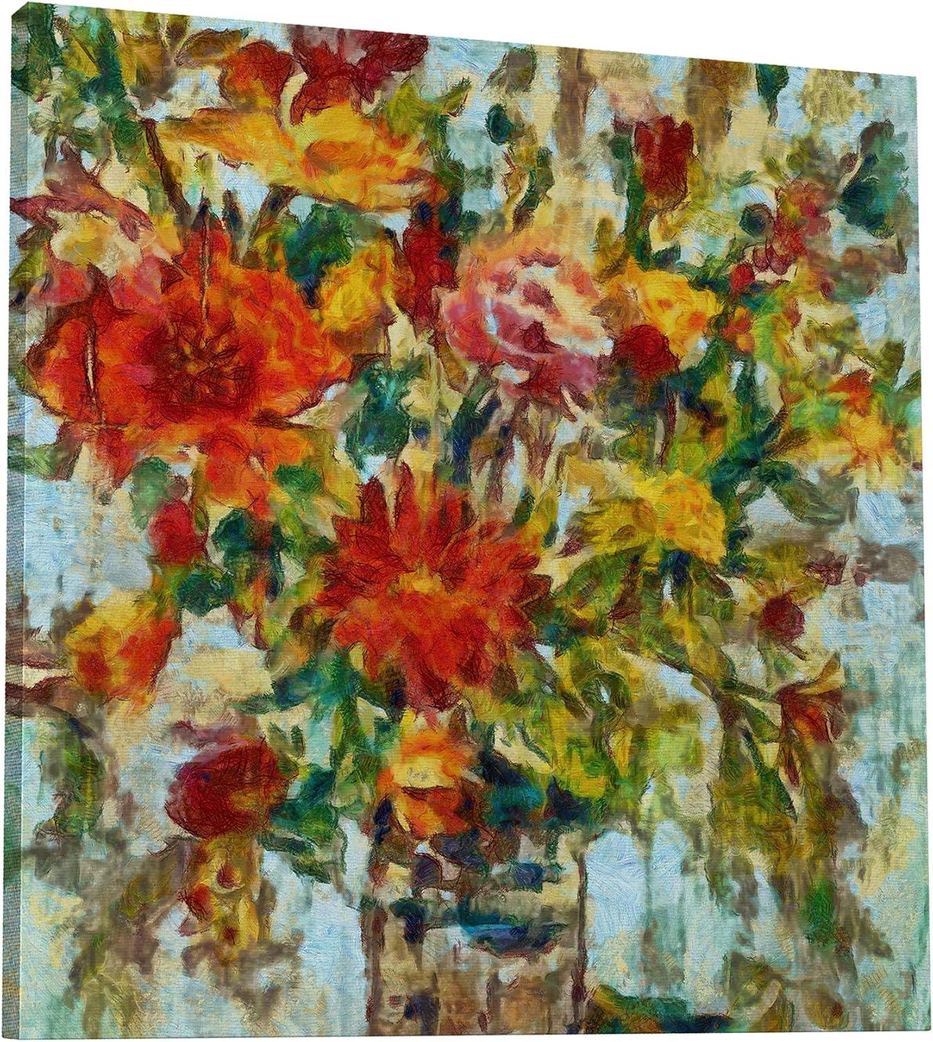 image:imageArmen Living Wild Bouquet 185 Square Wrapped Canvas Wall Art Print 48 x 4848x48