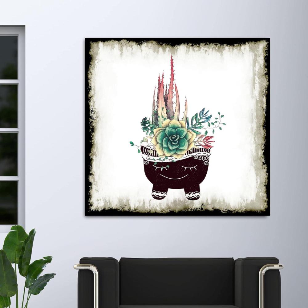 image:imageArmen Living Cereus Echeveria  Square Wrapped Canvas Wall Art Print 8 x 820 x 20