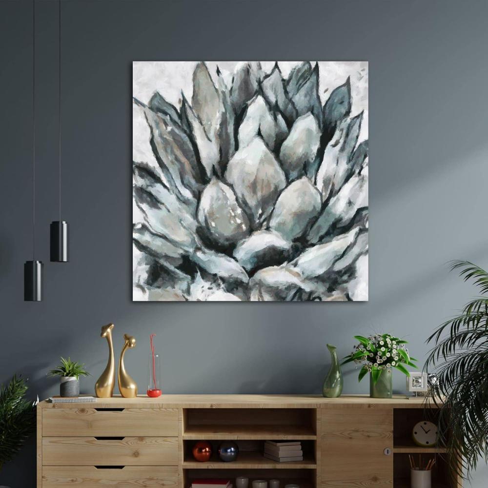 image:imageArmen Living Echeveria Burgandy  Square Wrapped Canvas Wall Art Print 20 x 2024 x 24