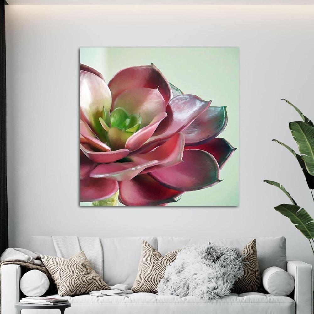 image:imageArmen Living Echeveria Nova I Square Wrapped Canvas Wall Art Print 8 x 88 x 8