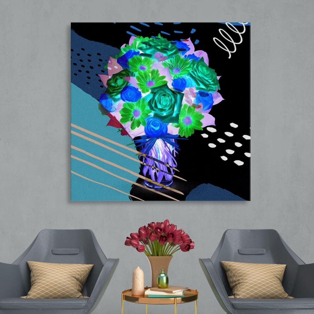 image:imageArmen Living Festive Bouquet 379 Square Wrapped Canvas Wall Art Print 24 x 2448x48