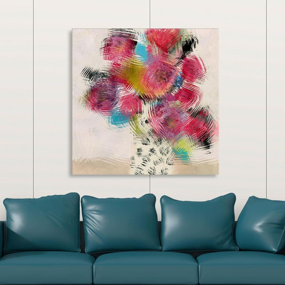 image:imageArmen Living Frosty Bouquet I Square Wrapped Canvas Wall Art Print 8 x 820x20