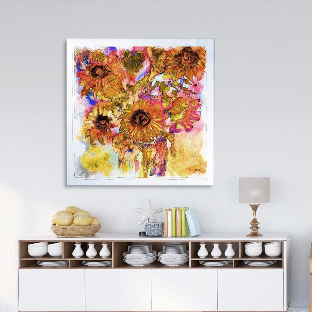image:imageArmen Living Holiday Flowers  Square Wrapped Canvas Wall Art Print 48 x 4820x20