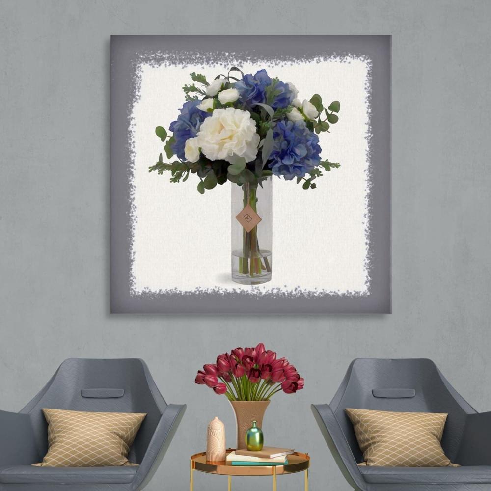 image:imageArmen Living Hydrangea and Peony Bouquet II  Square Wrapped Canvas Wall Art Print 8 x 820x20