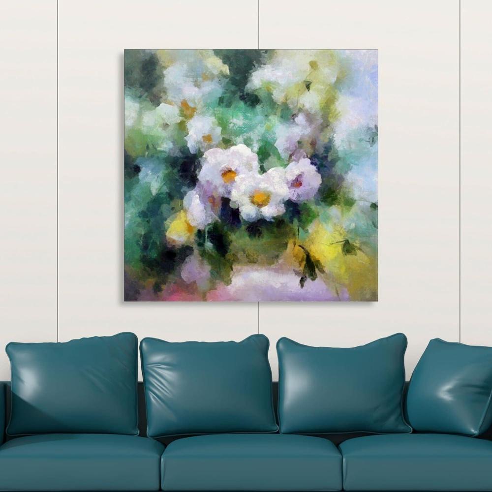 image:imageArmen Living Peaceful Garden 311 Square Wrapped Canvas Wall Art Print 48 x 4836x36