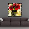 image:imageArmen Living Red Poppy Bouquet II  Square Wrapped Canvas Wall Art Print 48 x 4848x48