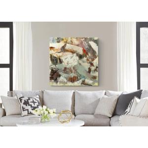 Armen Living Boulder City II Square Wrapped Canvas Wall Art Print 20 x 20(8″L x 8″W)