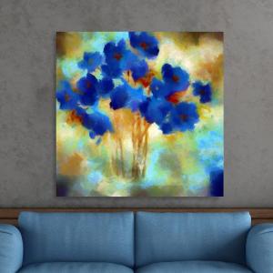 Armen Living Dressed In Blue I – Square Wrapped Canvas Wall Art Print 16 x 16(24″L x 24″W)