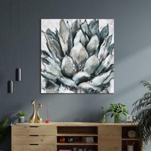 Armen Living Echeveria Burgandy – Square Wrapped Canvas Wall Art Print 20 x 20(12 x 12)