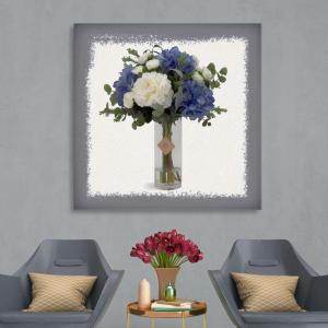 Armen Living Hydrangea and Peony Bouquet II – Square Wrapped Canvas Wall Art Print 8 x 8(24×24)