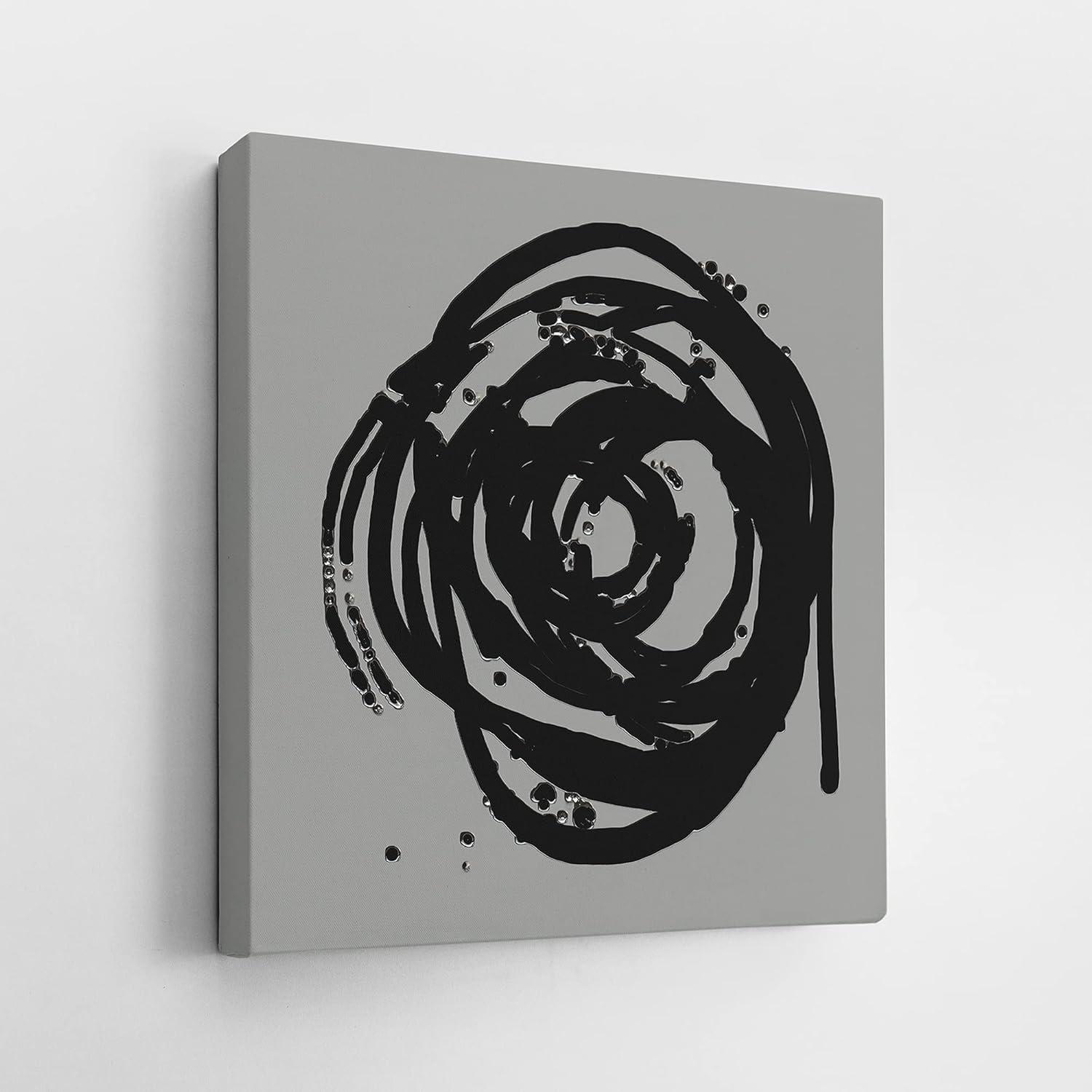 image:imageArmen Living A Way Out II Square Black and Grey Wrapped Canvas Wall Art Print 12 x 1248L x 48W