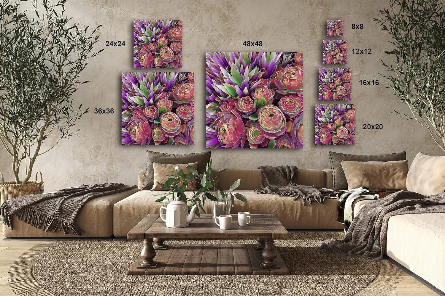 image:imageArmen Living Cactus 535 Square Wrapped Canvas Wall Art Print 24 x 2420 x 20