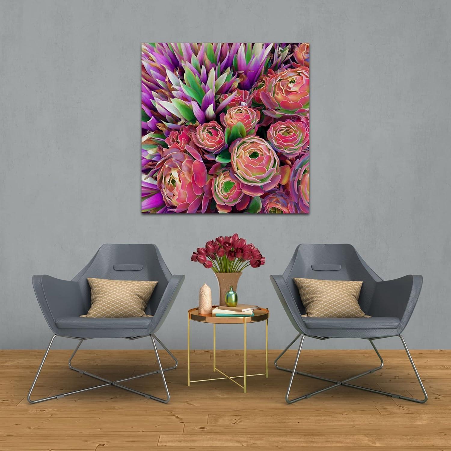 image:imageArmen Living Cactus 535 Square Wrapped Canvas Wall Art Print 24 x 2448 x 48