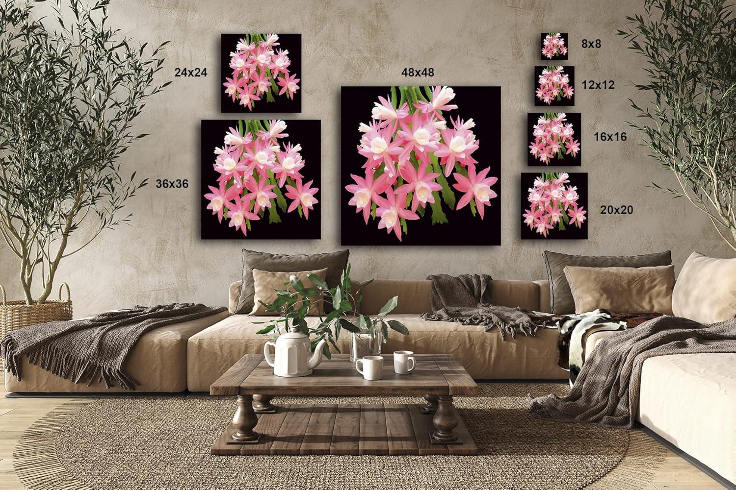 image:imageArmen Living Cactus Succulents 649 Square Wrapped Canvas Wall Art Print 12 x 1224 x 24